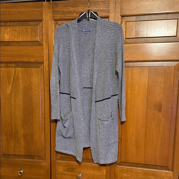 NWOT Democracy Heather Gray Open-Front Cardigan - Picture 1 of 4